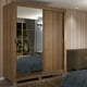 thumbnail image 2 of Ropero Closet Madesa Dallas 2 Puertas Corredizas 1 Espejo 2 Cajones con Pies Marrón, 2 of 5