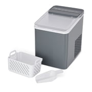 Mainstays Portable Countertop Ice Maker, 26 lbs Per Day, Compact Ice Machine with Quick Ice Cycles, No Plumbing Required, Grey