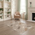 thumbnail image 2 of ODIKA 4'x6' Beige Brown Abstract Geometric Capsule Washable Area Rug Contemporary Scattered Oval Shapes with Pet Friendly, Non-Shedding for Bedroom, Reading Nook, 2 of 7