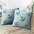 thumbnail image 3 of LALILO Throw Pillow Covers Tile Sailor With Anchor White And Blue Cushion Cover 18" x 18", 3796 Pack, 3 of 6