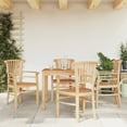 thumbnail image 1 of vidaXL 5 Piece Garden Dining Set Solid Wood Teak, 1 of 5