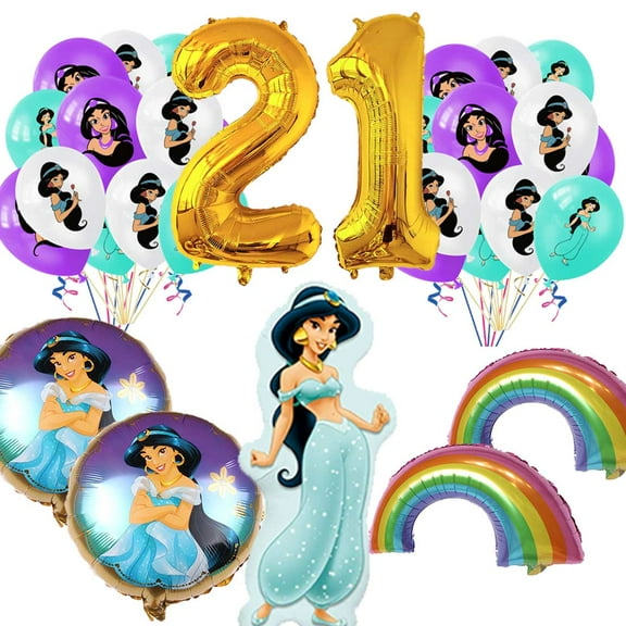 Jasmine Balloons Party Supplies 21th Big Number Decorations Decor Kit Birthday