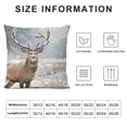 thumbnail image 5 of Orinice Deer Snow Trees Graphic Decorative Cushion Throw Pillow Cover for Home Couch Living Room Sofa, Winter Soft and Durable 1PC 20x20in, 5 of 5