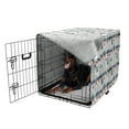 thumbnail image 5 of Winter Dog Crate Cover, Snow Capped Mountains Trees and Elevators Ski Resort Setting, Easy to Use Pet Kennel Cover Small Dogs Puppies Kittens, 7 Sizes, Blue Grey Dark Pink, by Ambesonne, 5 of 6
