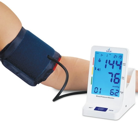 Deluxe Talking Blood Pressure Monitor for Upper Arm with Large, Digital Display - Fully