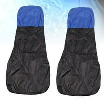Masteelf 2pcs Universal Car Seat Cover Automobiles Waterproof Nylon Seat Protector (Black and Blue)