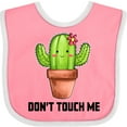 thumbnail image 3 of Inktastic Cute Cactus Dont Touch Me Boys or Girls Baby Bib, 3 of 4