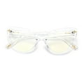 thumbnail image 5 of Women's Fashion Transparent Thick Retro Oversized Cat Eye Reading Glasses 3.50, Classic Anti-blue Light Readers Presbyopic Glasses +3.50 Strength, 5 of 7
