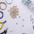 thumbnail image 2 of Bracelet Spacers Jewelry Making Pink Alloy and Glass Material for Handicraft Works 100Pcs, 2 of 5