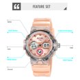 thumbnail image 3 of SKMEI Men's Digital Analog Dual Display Watch with 50M Waterproof, EL Luminous, Stopwatch, Alarm, Date/Week Function - 44.3mm PC Case, Silicone Strap, Stainless Steel Buckle, Electronic Movement &, 3 of 7