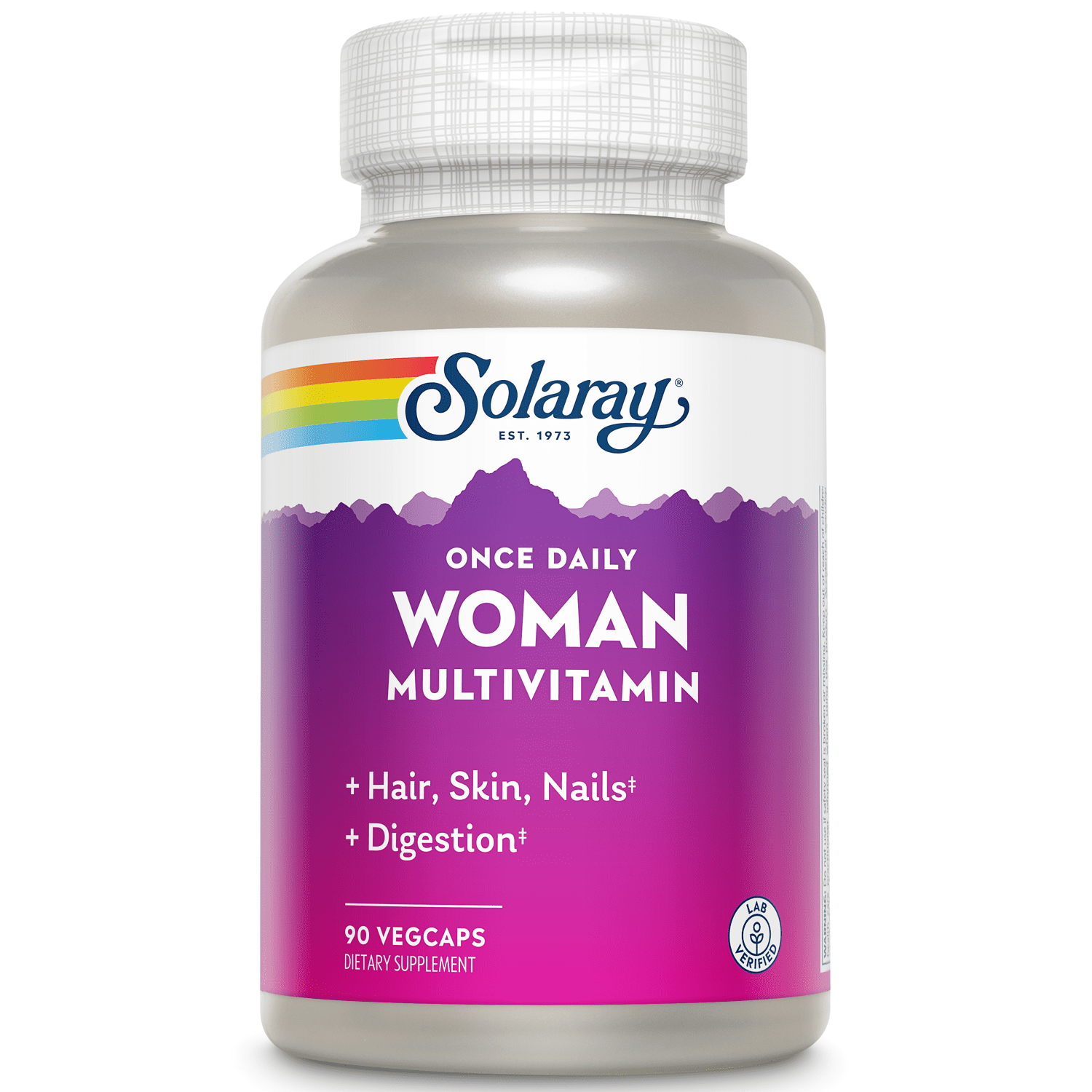 Solaray Once Daily Woman Multivitamin + Iron | Essential Blend for Energy, Immune Function & Digestion | 90ct