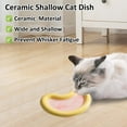 thumbnail image 5 of Cuenco de comida para gatos de cerámica, platos poco profundos de comida para gatos para gatos de interior, cuenco de agua para gatos, 5 of 5