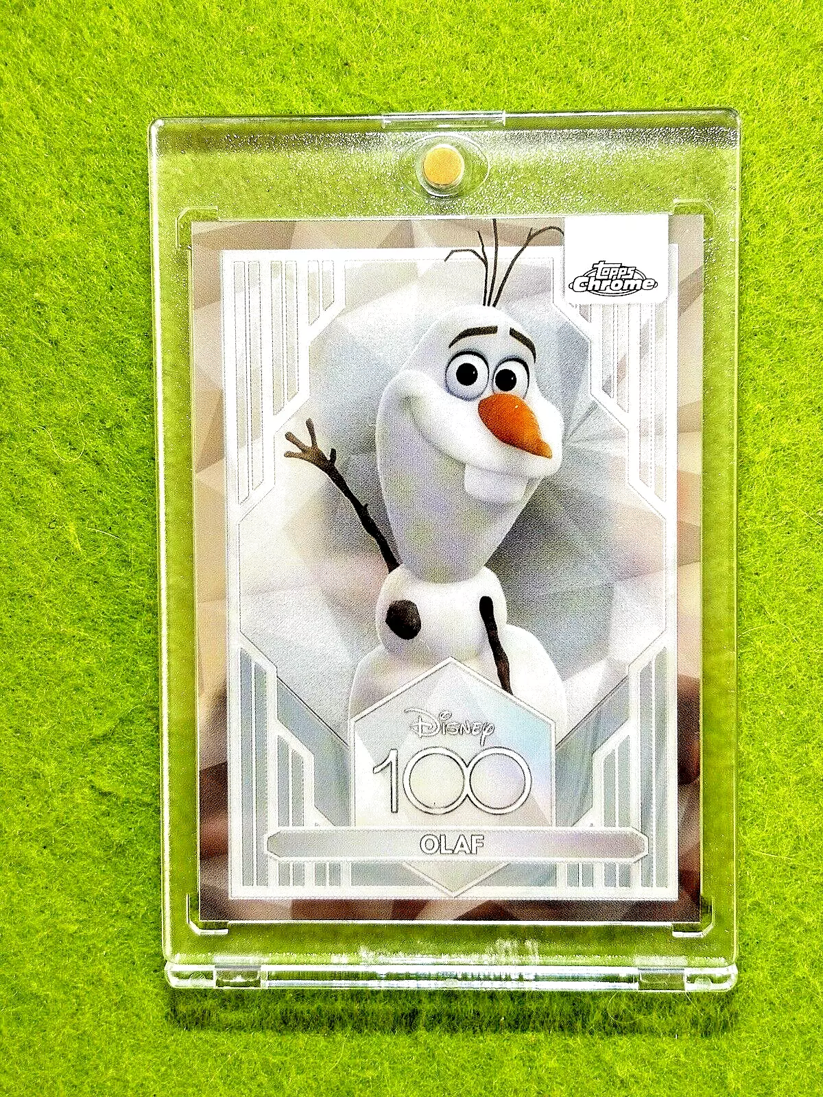 Disney 100 OLAF FROZEN SILVER CHROME CARD 2023 Topps Chrome LORCANA USA SELLER