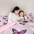 thumbnail image 5 of Manfei Romantic Butterfly Full Size Comforter Sets, Retro Flower Floral Bedding Comforter Set, Teen Kid Child Adult Reversible Bedding Sets, Luxury Bedroom Decor, 3 Pieces, 5 of 8