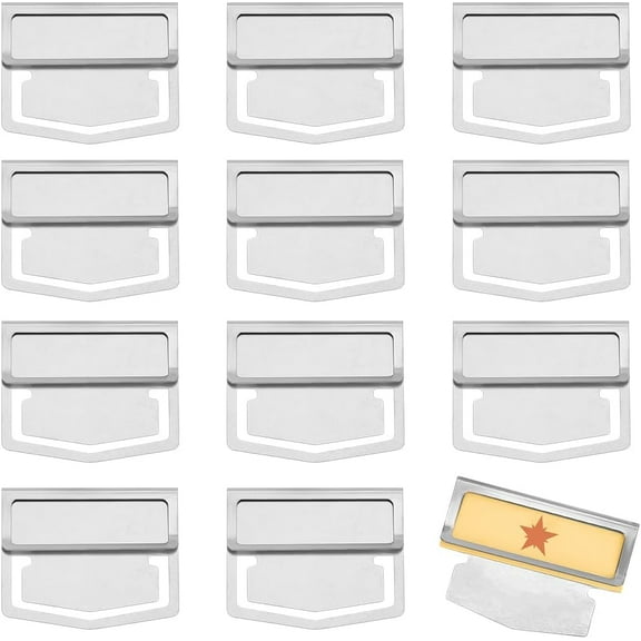12pcs Stainless Steel Bookmark Clip Mini Index Label Clip Planner Clips for Notebook Accessories Fun Office Supplies School Gifts 1.12x1.38 Inch DIY
