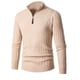 thumbnail image 5 of Suéter de barra vertical con media cremallera para hombre, camisa informal de moda de talla grande, de invierno, 5 of 6