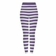 thumbnail image 3 of Feancey Workout Leggings for Women Halloween Striped Printed Yoga Tights High Waisted Tummy Control Skinny Pants Funny Holiday Outfits Purple XXL, 3 of 10