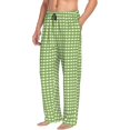 thumbnail image 2 of Balery Green Gingham print Men's Pajama Pants,Ultra Lightweight Pjs,Lounge Pant-Small, 2 of 9