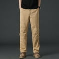 thumbnail image 2 of Zshosam Men's Casual Pants Lightweight Stretch Slim Fit Pants with Pockets(Khaki,L), 2 of 9