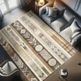 thumbnail image 4 of Ambesonne Southwestern Decorative Rug Carpet, Brown Earthy Colors, 2' 5" x 5', Chocolate Ecru Taupe, 4 of 5