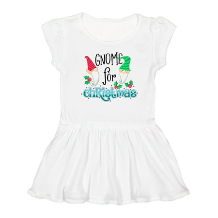 

Inktastic Gnome for Christmas with Holly Girls Toddler Dress