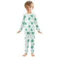 thumbnail image 3 of joogoo Tennis Racquet and Ball Pajamas Set Long Sleeve Soft Cotton Sleepwear 2 Piece 24M, 3 of 7