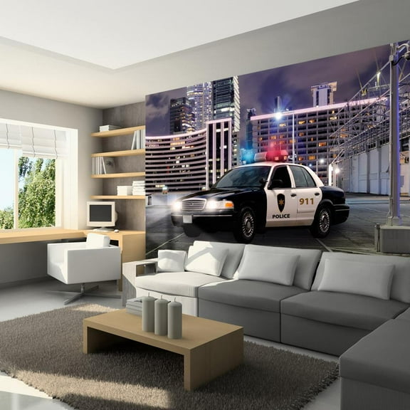 Tiptophomedecor Hobby Wallpaper Wall Mural - Police Car