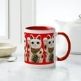 thumbnail image 6 of CafePress - Cute Maneki Neko (Lucky Cat) Mug Mug - 11 oz Ceramic Mug - Novelty Coffee Tea Cup, 6 of 6