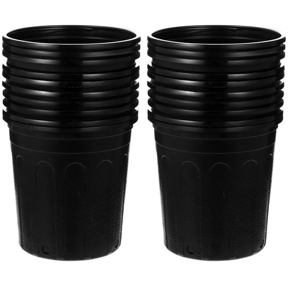 25 Pcs Gallon Seedling Pots Floral Containers Flower Plant Black
