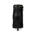 thumbnail image 2 of BLISSFUL STEP Women's Pointed Toe Zipper Stiletto High Heel Ankle Boots Black 7.5, 2 of 7