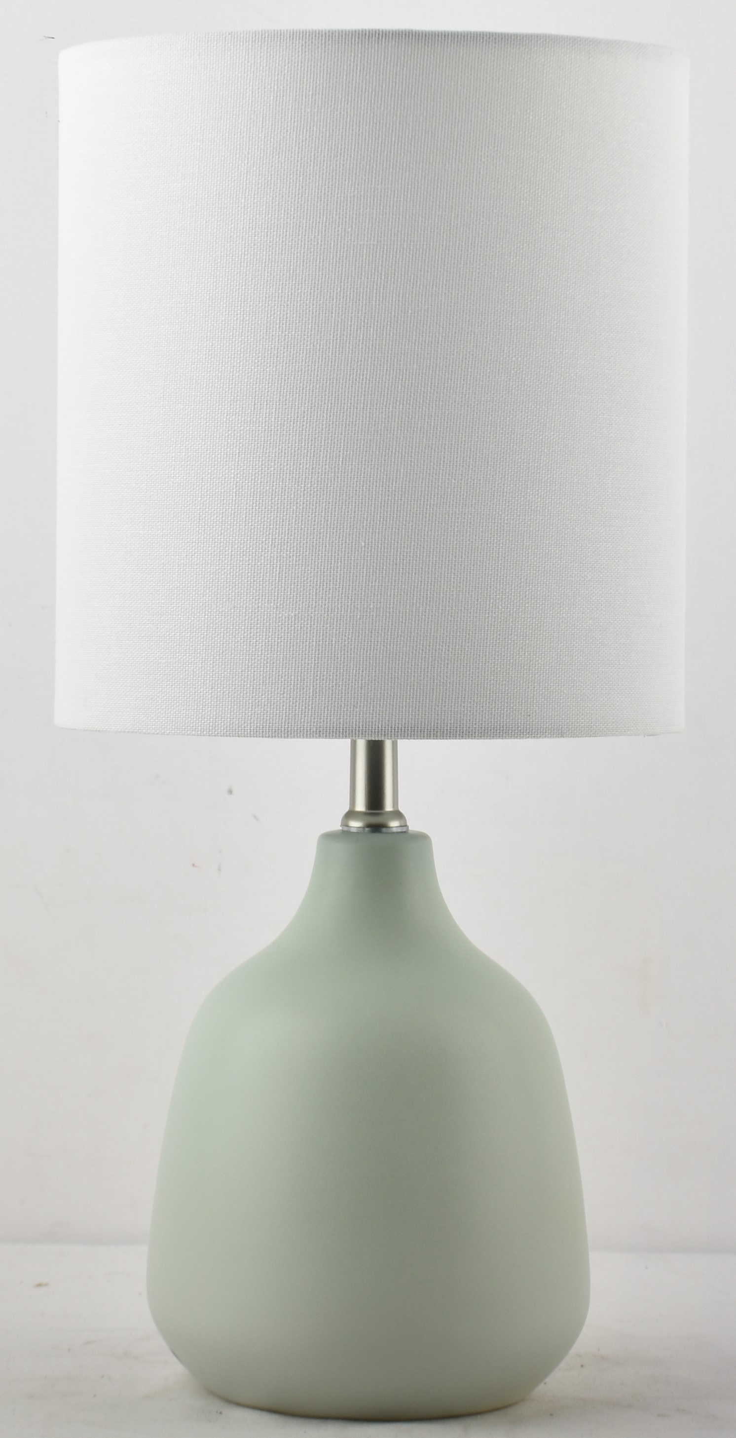 16"H Mainstays Sage Ceramic Table Lamp with White Shade