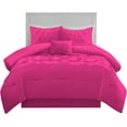 thumbnail image 4 of DNG Creations 1 Piece Luxurious Half Pinch Pleated Comforter Long Lasting 100% Egyptian Cotton, 800 TC 550 GSM All Season ( King/Cal King Size ) Solid Hot Pink Colour, 4 of 7