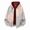 thumbnail image 2 of Stamzod Zip Up Hoodie Men Fall Winter Long Sleeve Drawstring Hooded Jackets Casual Cotton Oversized Hoodies with Pockets, 2 of 10