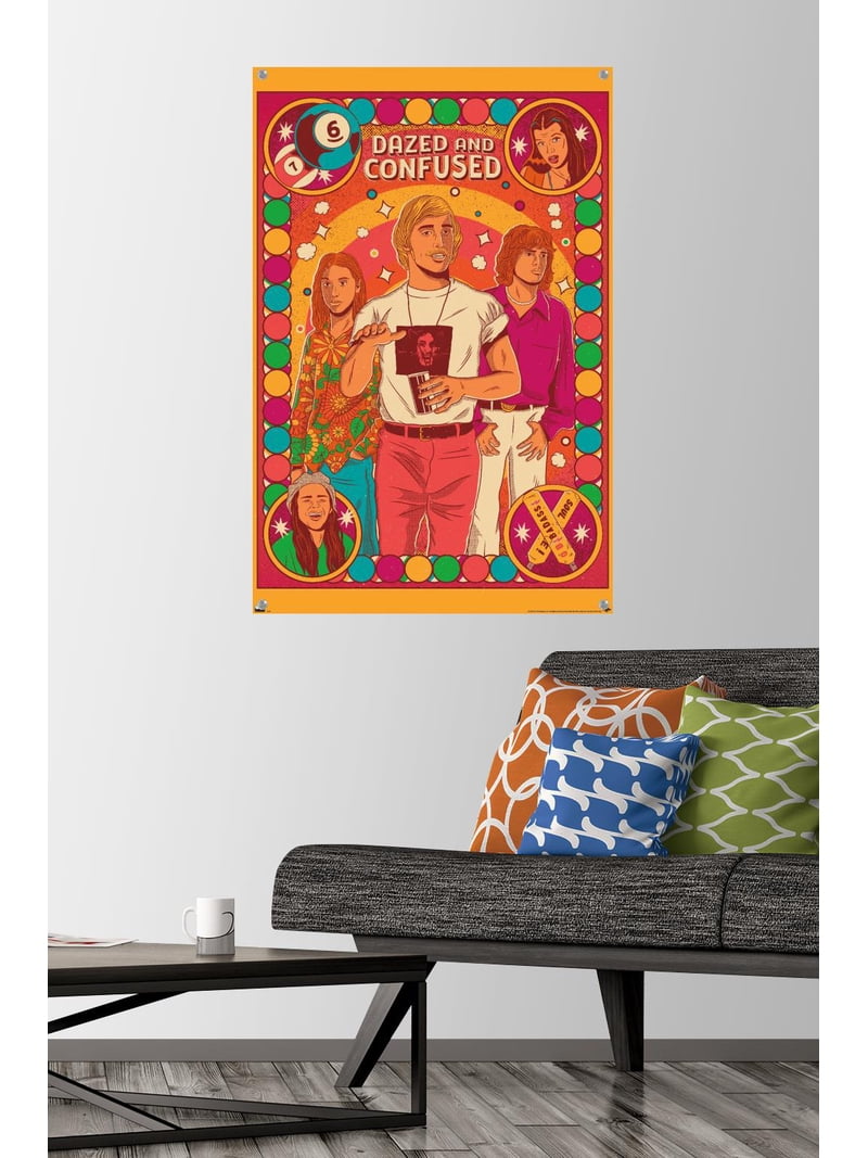Dazed and Confused - Colorful Group Wall Poster with Pushpins