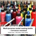 thumbnail image 1 of 10 Pcs Bouteilles de Liquide avec Bouchon Torsadé Bouteilles Vides Bouchons Amovibles Vides Support de Rangement Transparent Multi-types Réutilisable Contenant de Peinture Colle 120 ml, 1 of 9