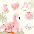 thumbnail image 4 of Muiteiur 5 Pcs Flamingo Stuffed Animal 18'' Flamingo Plush with 4 Babies, 4 of 8