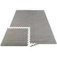 thumbnail image 6 of Stalwart 24" x 24" Gray EVA Foam Interlocking Floor Mats 24 Sq Ft Coverage Area 6 Piece, 6 of 11