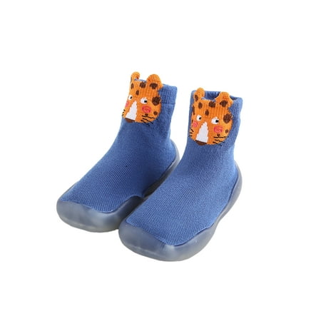 

Avamo Toddler Crib Boot Prewalker Sock Slippers Anti Collision First Walker Boots House Bootie Walking Anti-Slip Soft Sole Floor Slipper Blue 6C