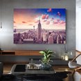 thumbnail image 4 of New York City Wall Art NYC Manhattan Skyline Picture Empire State Scene Wrapped Canvas Art For Bedroom Livingroom Decoration Print Ready to Hang, 4 of 6