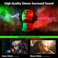 thumbnail image 5 of Wireless Gaming Headset, 2.4GHz Bluetooth Gaming Headphones with Noise Canceling Mic,3D Surround,60H Playtime for PS5 PS4 PC Switch Mac Phone,Blue, 5 of 9