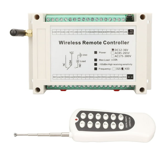 Sistema de control remoto inalámbrico Bling Bling receptor de relé 12 canales 10 A 433 MHz