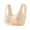 Beige, variant on Front Closure Bras for Women Plus Size No Wire Bra for Senior Convenient Light Shaping Jacquard Bras for Older Women