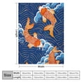thumbnail image 4 of ARISTURING Goldfish Wave Pattern Flannel Blanket Soft Plush Blankets for All Seasons 40x50in, 4 of 6