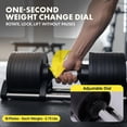 thumbnail image 2 of SQUATZ Adjustable Dumbbells, Black, 70 lb, 2 of 8