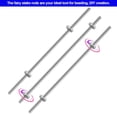 thumbnail image 2 of MingQiEven 48 Pack 8/32 Inch Stainless Steel M4 Threaded Rod With Hex Nuts Include 16 2 of 14