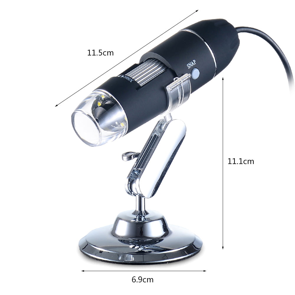 USB Digital Microscope 8 LED 1000X Electronic Endoscope Zoom Camera Magnifier Protable with Stand Holder 