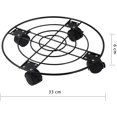 thumbnail image 2 of Plant Caddy - 33cm Round Metal Plant Pot Caddy, Plant Pot Trolley with Brake Wheel (1 Pack), 2 of 5