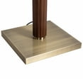 thumbnail image 5 of Tambo Torchiere Floor Lamp - Dark Walnut Wood Finish Weathered Brass, 5 of 13