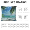 thumbnail image 6 of JRXY Throw Pillow Cover Tropical Beach Palm Tree Leaves Sandy Caribbean Coastline Ocean Sea Waves Scene Decor Lumbar Pillow Case Cushion for Sofa Couch Bed,2 Pcs White, 6 of 6