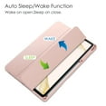 thumbnail image 2 of Case for Samsung Galaxy Tab S9 Plus/S8 Plus/S7 Plus/S7 FE/S7 Plus 12.4 Inch with [S Pen Holder], [Tri-Fold Flip Kickstand] Shockproof Protective Transparent Clear Back Tablet Cover, Rosegold, 2 of 8